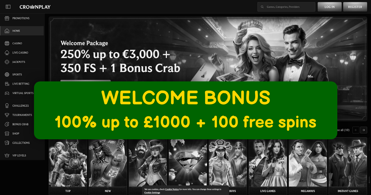 CrownPlay Casino welcome bonus